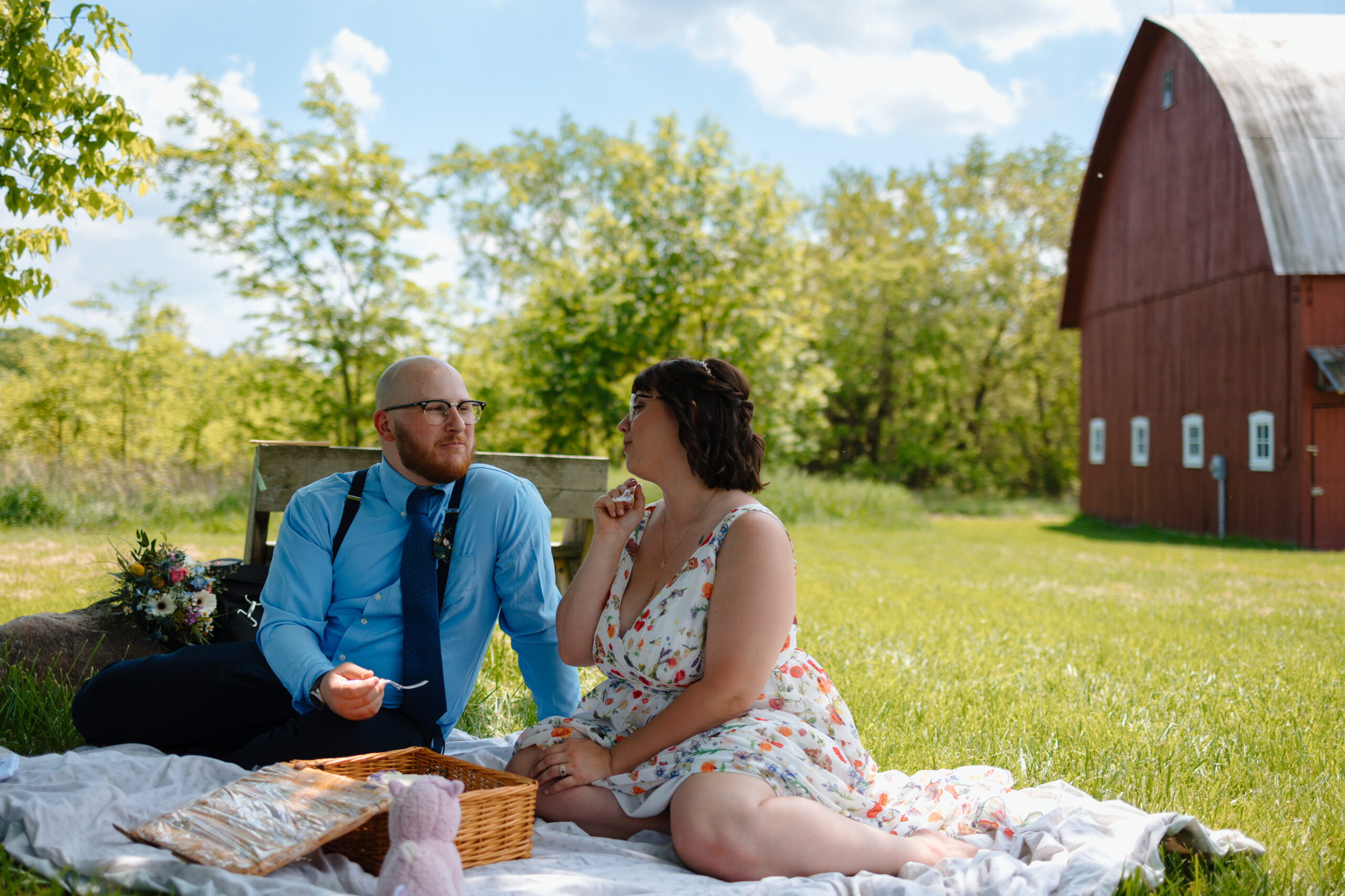 alt="Intimate whimsical wedding in the woods">