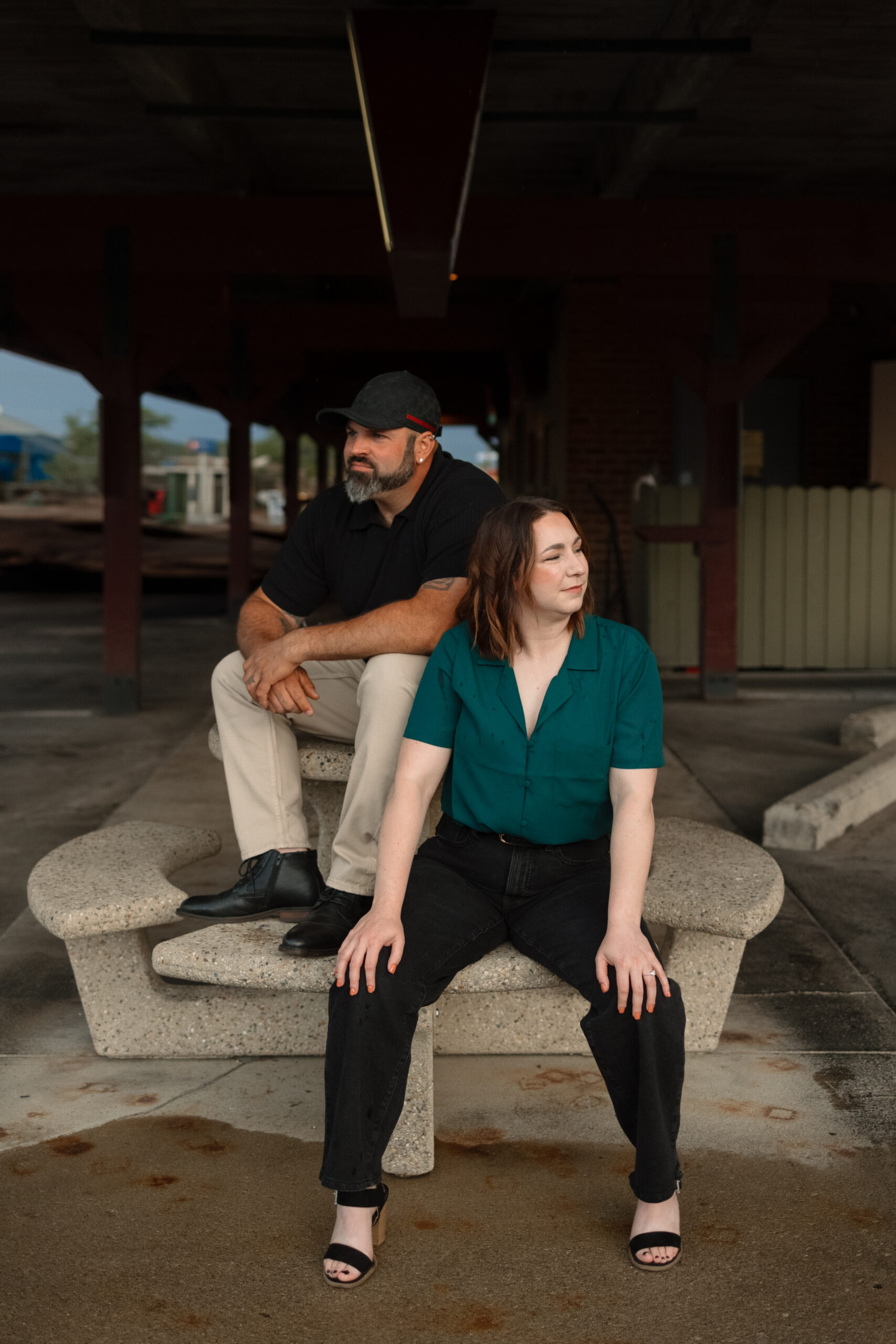 Drive-in Milkshake engagement shoot