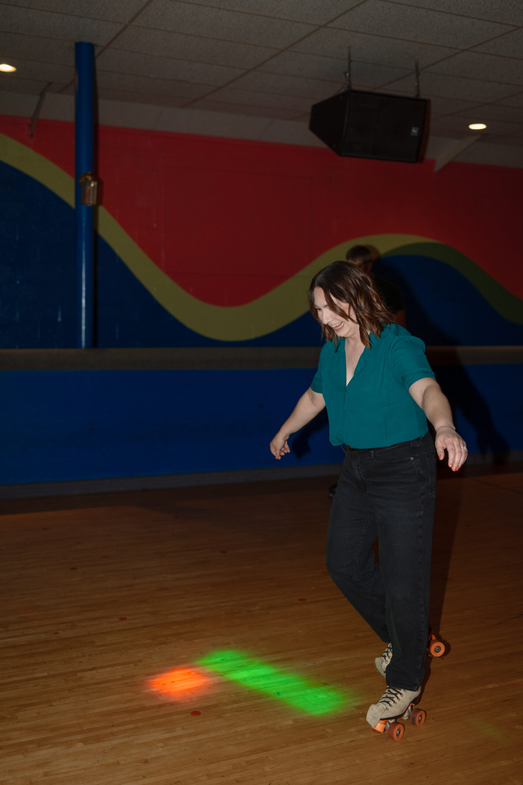 Roller Dome Roller skating engagement shoot