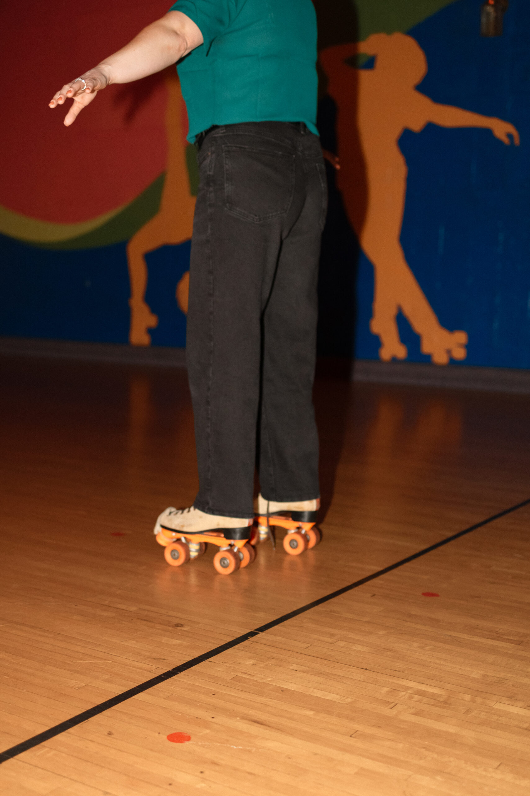 Roller Dome Roller skating engagement shoot