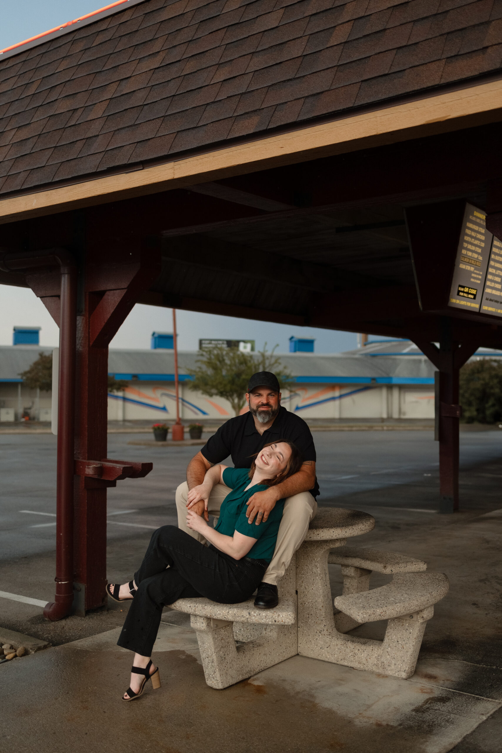 Drive-in Milkshake engagement shoot